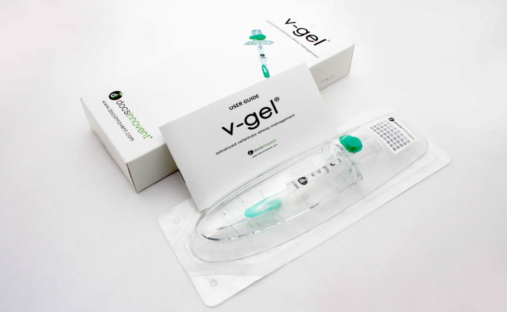 v-gel rabbit veterinary device packaging - designed by Gm Design Development UK